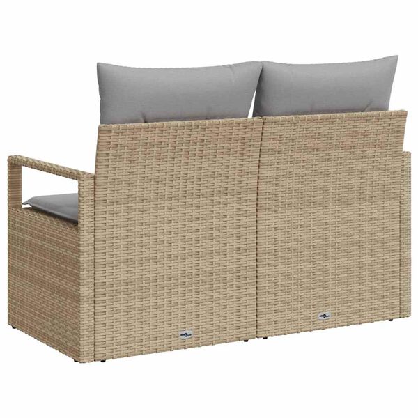 vidaXL Canapé de jardin avec coussin 120 x 62 x 69 cm polyrotin