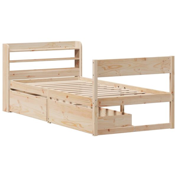 vidaXL Cadre de lit sans matelas 90x190 cm bois de pin massif