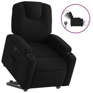 vidaXL Fauteuil inclinable &eacute;lectrique noir tissu