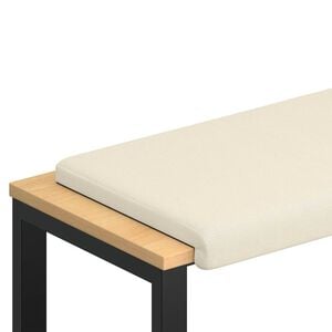 vidaXL Coussin de banc Velours Textur&eacute; Cr&egrave;me Profondeur 35 cm