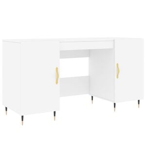 vidaXL Bureau blanc 140x50x75 cm bois d'ing&eacute;nierie