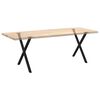 vidaXL Pieds de table &agrave; manger en forme de X, 2 pi&egrave;ces, noir, 70 x (72-73) cm, acier