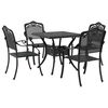 vidaXL Ensemble de tables de jardin 5 pcs Noir Aluminium coul&eacute;
