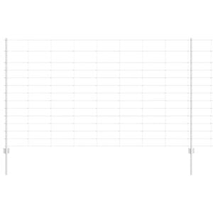 vidaXL Cl&ocirc;ture sauvage ext&eacute;rieure avec poteaux 50 x 1,4 m Argent&eacute;