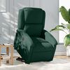 vidaXL Fauteuil inclinable &eacute;lectrique vert fonc&eacute; velours