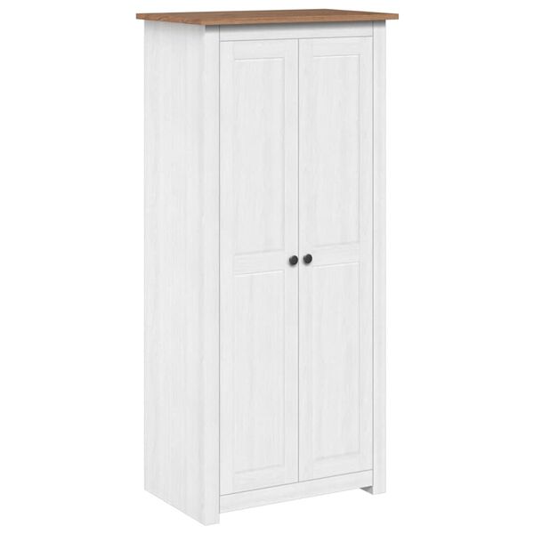 vidaXL Garde-robe Blanc 80x50x171,5 cm Pin massif Assortiment Panama