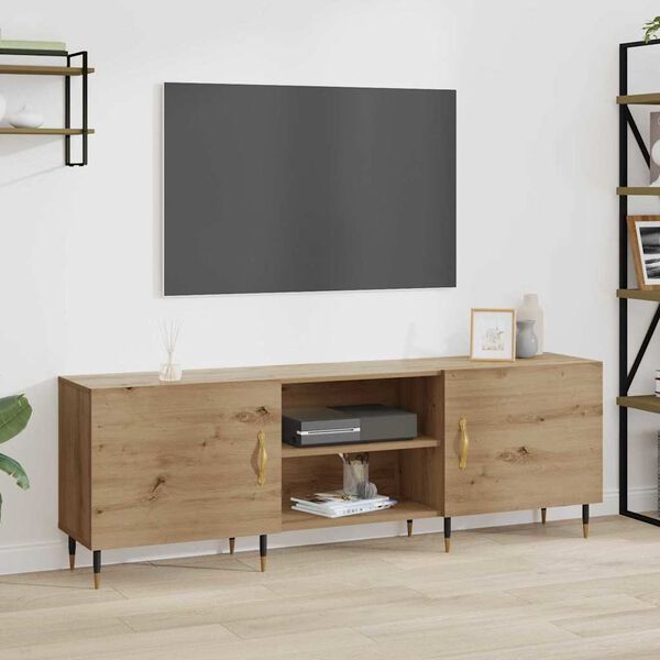 vidaXL Meuble TV ch&ecirc;ne artisanal 150 x 30 x 50 cm Bois d'ing&eacute;nierie
