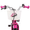 vidaXL V&eacute;lo pour Enfants 18 Pouces pour les 5-7 ans Rose fonc&eacute;
