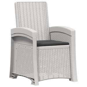 vidaXL Chaise de jardin inclinable imitant le rotin