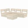 vidaXL Salon de jardin palette 5 pcs Bois d'&eacute;pic&eacute;a impr&eacute;gn&eacute;
