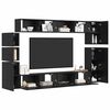 vidaXL Ensemble meuble TV 9 pcs Ch&ecirc;ne noir Bois d'ing&eacute;nierie