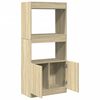 vidaXL Buffet haut ch&ecirc;ne sonoma 63x33x140 cm bois d'ing&eacute;nierie