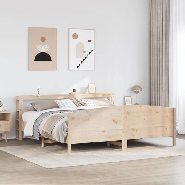 vidaXL Cadre de lit sans matelas 200x200 cm bois massif de pin