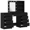 vidaXL Table de Toilette 3 pcs Noir 40 x 41 x 135 cm Bois d'ing&eacute;nierie