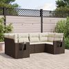 vidaXL Salon de jardin avec coussins 6 pcs marron r&eacute;sine tress&eacute;e