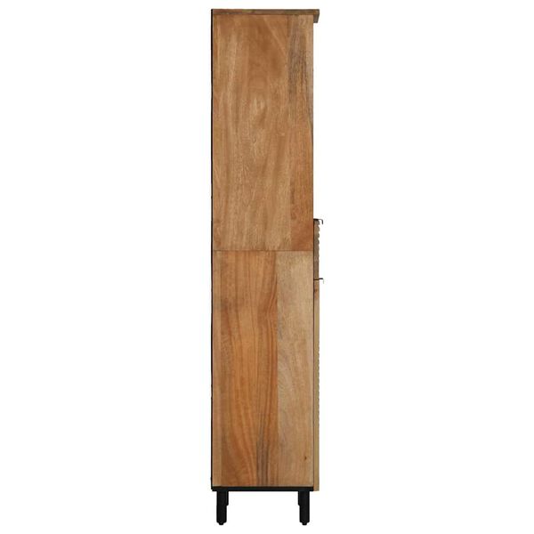 vidaXL Armoire salle de bain marron 38x33x160 cm bois massif manguier