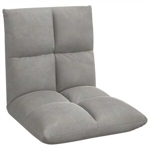 vidaXL Fauteuil de sol ajustable Gris clair