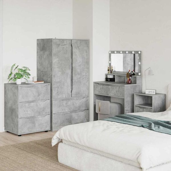 vidaXL Armoire de rangement Gris b&eacute;ton 60 x 48 x 81 cm