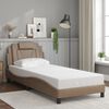 vidaXL Cadre de lit Viana avec LED sans matelas cappuccino 90x190 cm
