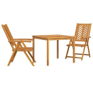 vidaXL Ensemble de salle à manger pour jardin 3 pcs Marron