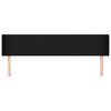 vidaXL T&ecirc;te de lit avec oreilles Noir 163x16x78/88 cm Tissu