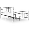 vidaXL Cadre de lit sans matelas noir m&eacute;tal 200x200 cm