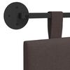 vidaXL T&ecirc;te de lit suspendue Ray&eacute; Marron fonc&eacute; 150 x 55 x 5 cm tissu