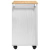 vidaXL Chariot de cuisine FLORO Blanc 72,5 x 45 x 80 cm