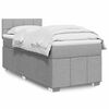 vidaXL Sommier &agrave; lattes de lit avec matelas gris clair 80x200 cm tissu