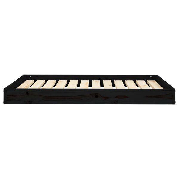 vidaXL Lit pour chien Noir 101,5x74x9 cm Bois de pin solide