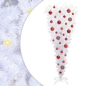 vidaXL Sapin de No&euml;l artificiel avec 150 LED Blanc 120 cm PVC et Acier