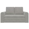 vidaXL Canap&eacute;-Lit Gris clair 148 x 71 x 83 cm Velours