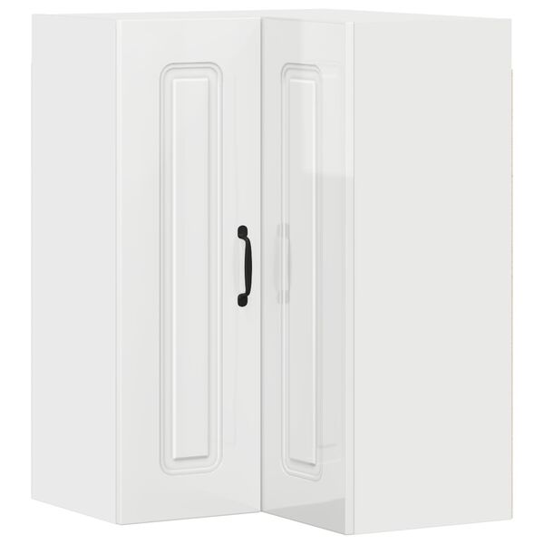 vidaXL Armoire de cuisine Kalmar Blanc brillant 57 x 57 x 80 cm