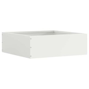 vidaXL Bordure de Pelouse 40 x 40 x 13 cm Acier Blanc