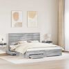 vidaXL Cadre de lit Gris Sonoma 200 x 200 cm Bois d'ing&eacute;nierie