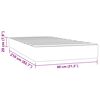 vidaXL Matelas de lit &agrave; ressorts ensach&eacute;s 80x210x20 cm velours