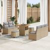 vidaXL Ensemble de canap&eacute; de jardin 8 pcs Beige et Gris clair