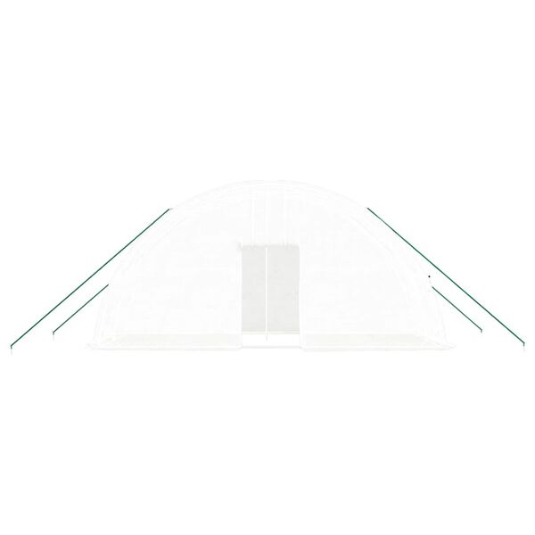 vidaXL Serre avec cadre en acier blanc 12 m&sup2; 6x2x2,85 m