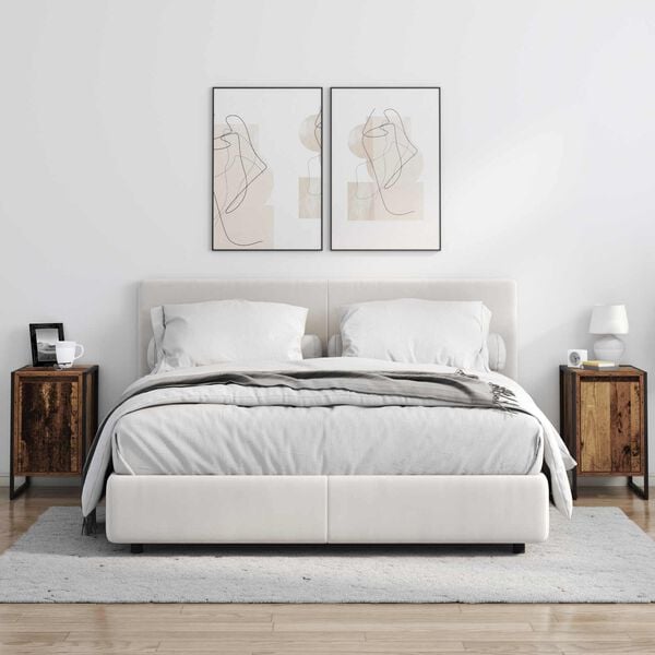 vidaXL Table de chevet Bois Ancien 39,5 x 30 x 50 cm Bois d'ing&eacute;nierie