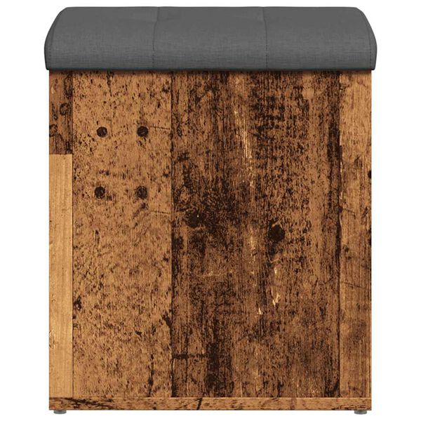 vidaXL Banc de rangement vieux bois 42x42x45 cm bois d'ing&eacute;nierie