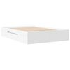 vidaXL Cadre de lit sans matelas blanc 120x190 cm bois d'ing&eacute;nierie