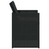 vidaXL Ensemble &agrave; manger de jardin coussins 5pcs Noir R&eacute;sine tress&eacute;e