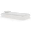 vidaXL Cadre de lit sans matelas blanc bois massif