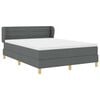 vidaXL Lit &agrave; ressorts avec matelas Gris fonc&eacute; 160 x 200 cm tissu