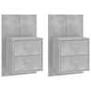 vidaXL Tables de chevet murales 2 pcs Gris b&eacute;ton