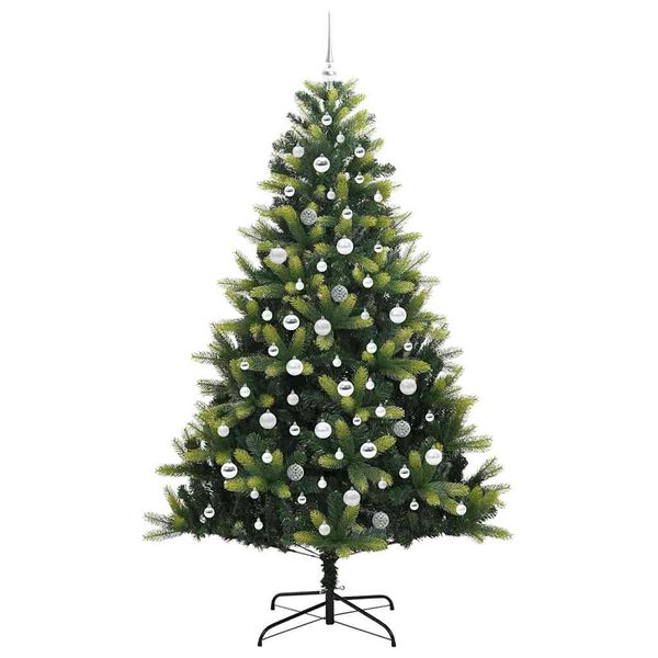 vidaXL Arbre de No&euml;l artificiel en silicone flexible 300 LEDs 210 cm