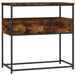 vidaXL Table console ch&ecirc;ne fum&eacute; 75x40x75 cm bois d'ing&eacute;nierie