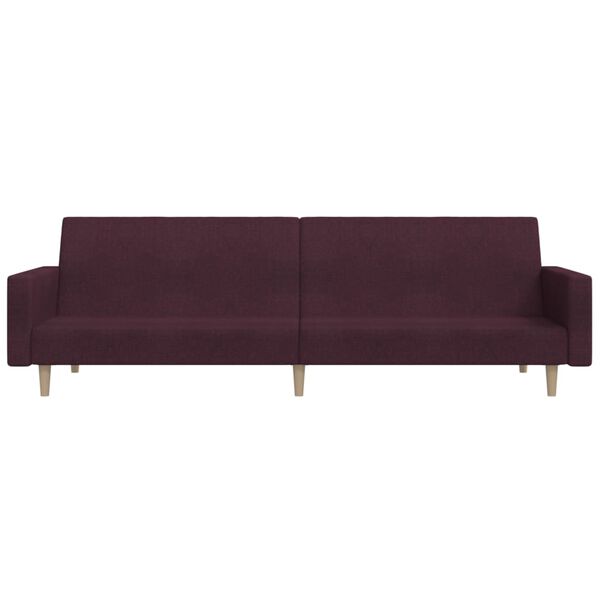 vidaXL Canap&eacute;-lit &agrave; 2 places Violet Tissu