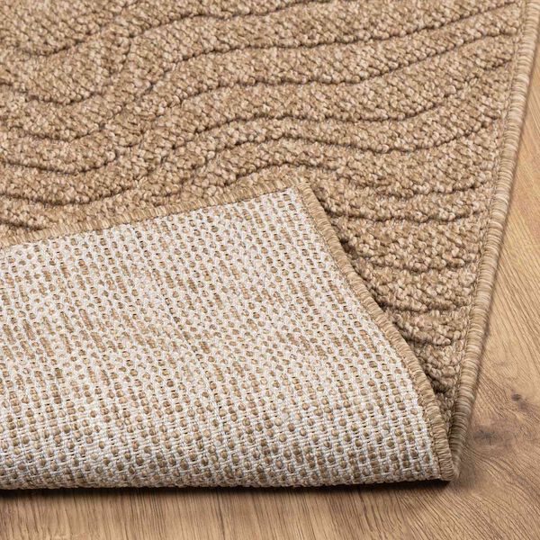 vidaXL Tapis de surface Carr&eacute; HUARTE Naturel 240 x 240 cm Polyester