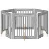 vidaXL Portillon pour chien avec supports 6 pcs Sonoma gris 80 x 80 cm